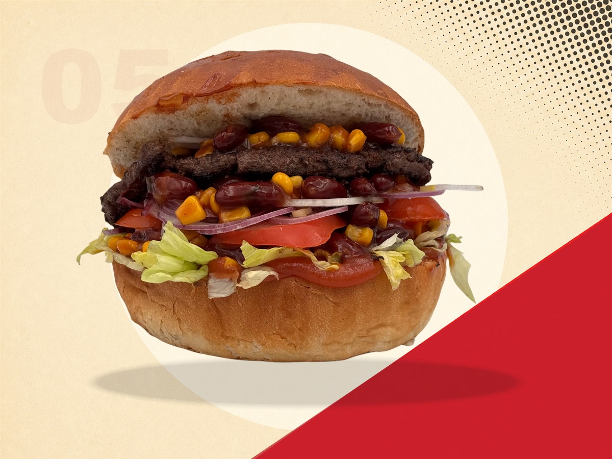 Mexikói Burger – marhahúspogácsa, babos-kukoricás szósz